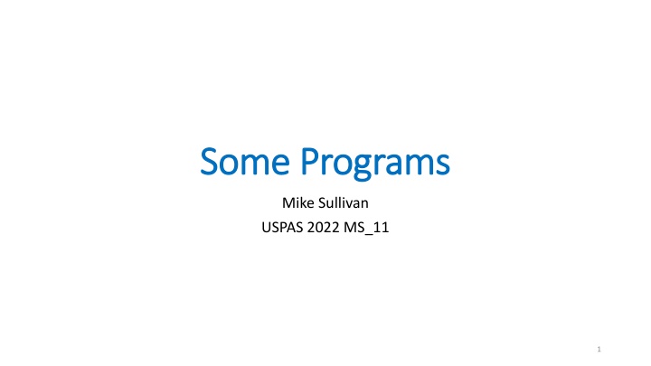 some programs some programs n.w