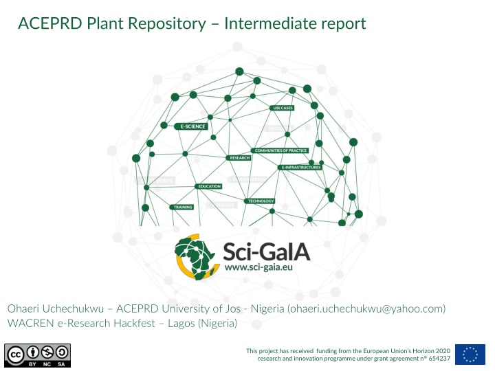 ACEPRD Plant Repository Intermediate Report - Integrating Traditional Medicine with Modern Healthcare
