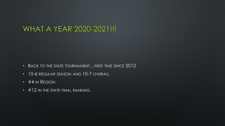 what a year 2020 2021 n.w