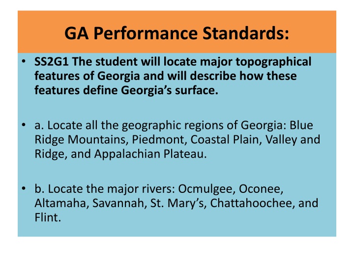ga performance standards n.w