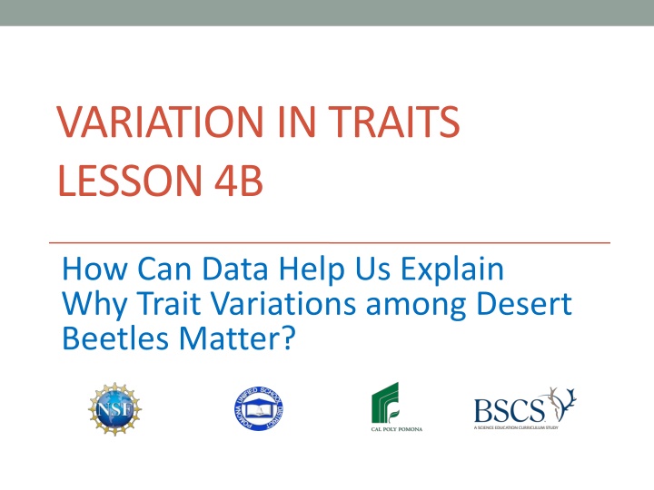variation in traits lesson 4b n.w