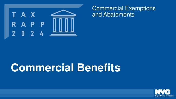 commercial exemptions and abatements n.w