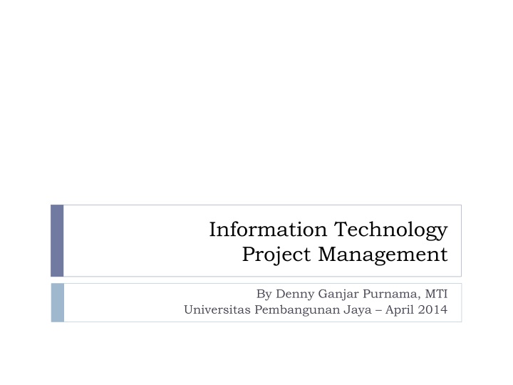 information technology project management n.w