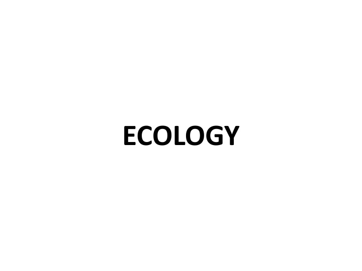 ecology n.w
