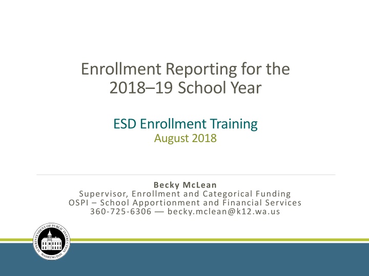 enrollment reporting for the 2018 19 school year n.w