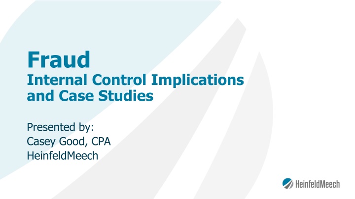 fraud internal control implications and case n.w