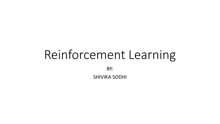 reinforcement learning n.w