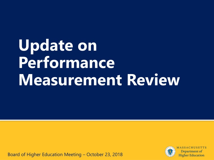 update on performance measurement review n.w