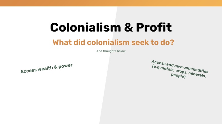 colonialism profit n.w