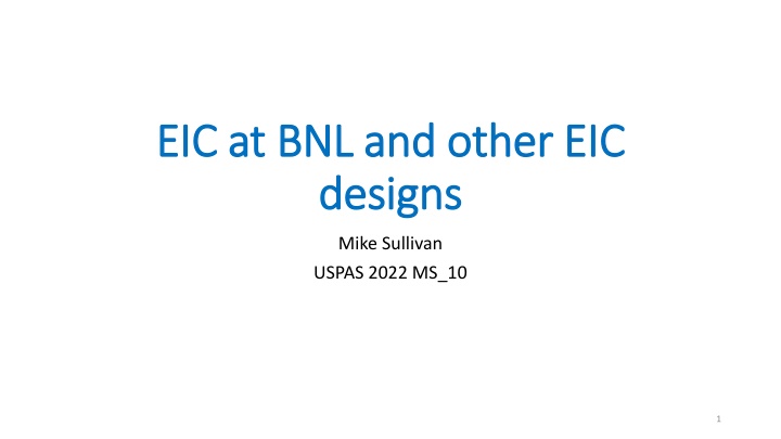 eic at bnl and other eic eic at bnl and other n.w