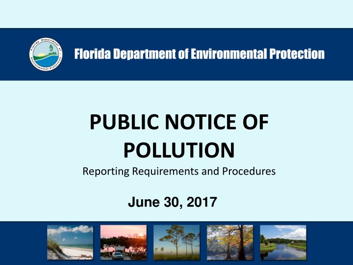 public notice of pollution reporting requirements n.w