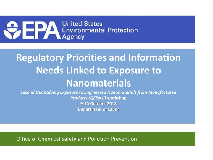 regulatory priorities and information needs n.w