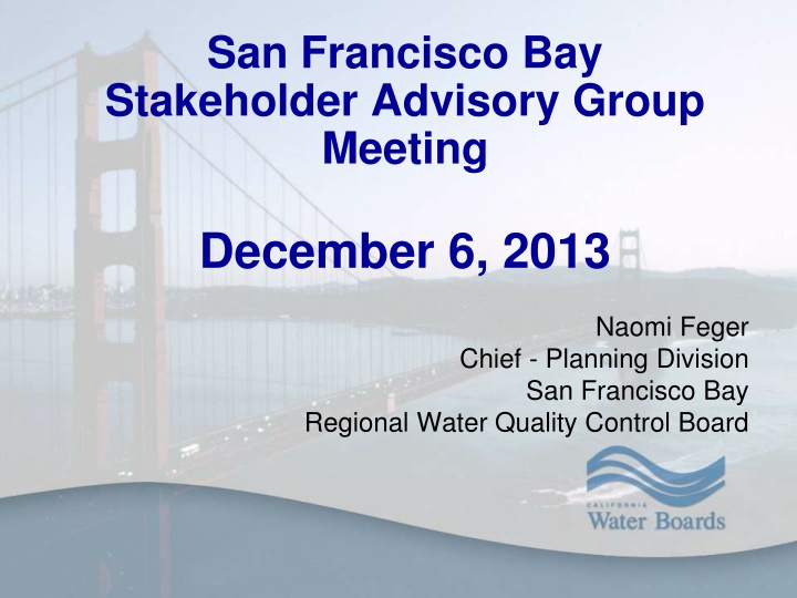 san francisco bay stakeholder advisory group n.w