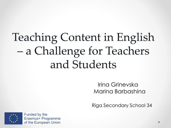 teaching content in english a challenge n.w
