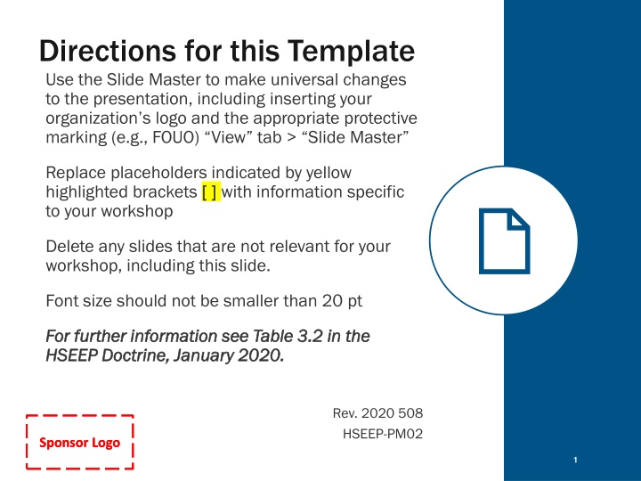 directions for this template use the slide master n.w