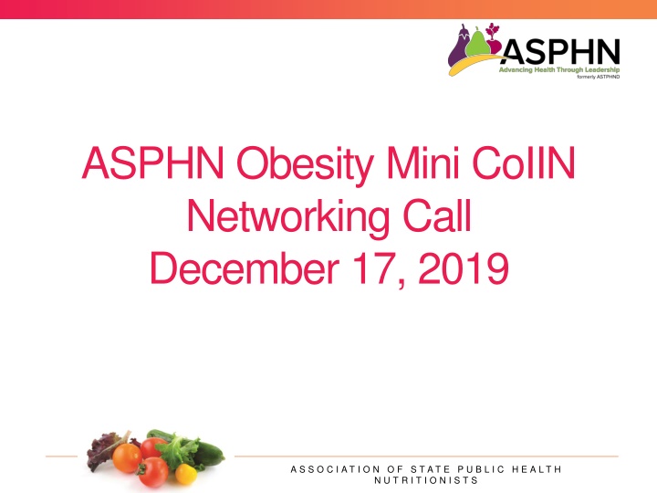 asphn obesity mini coiin networking call december n.w