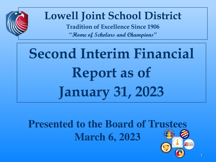 lowell joint school district tradition n.w