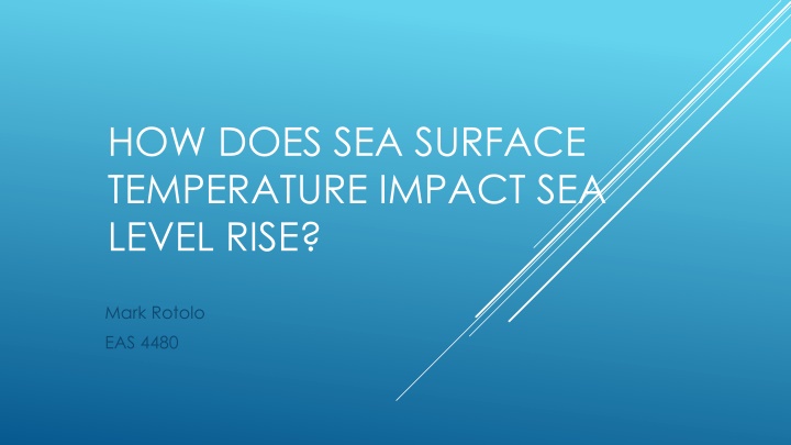 how does sea surface temperature impact sea level n.w