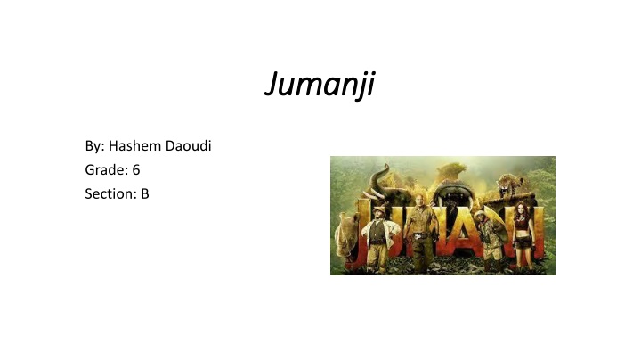 Jumanji Adventure: Solving the Mystery