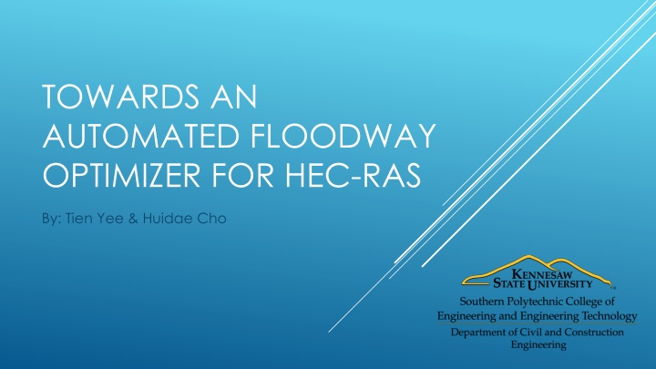 towards an automated floodway optimizer n.w