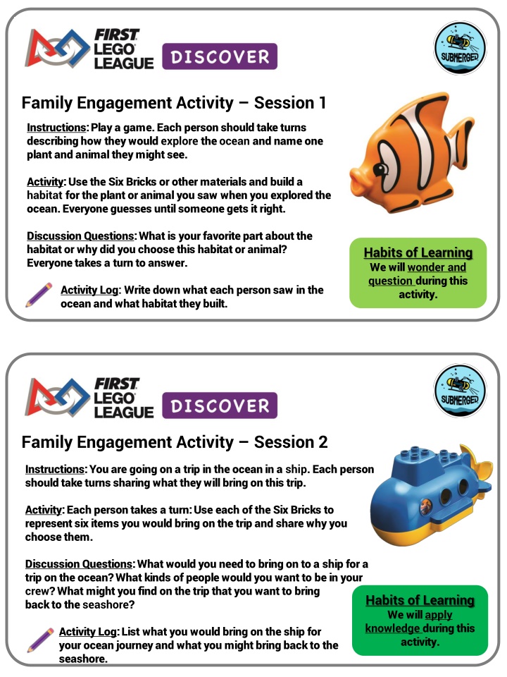 family engagement activity session 1 n.w