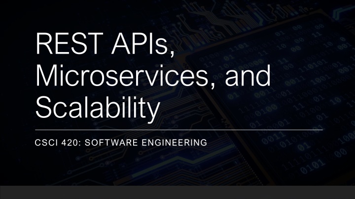 rest apis microservices and scalability n.w