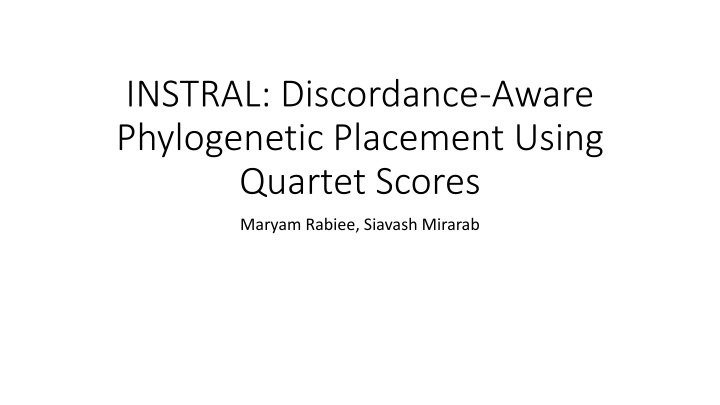 instral discordance aware phylogenetic placement n.w