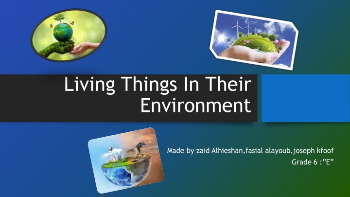 living things in their environment n.w