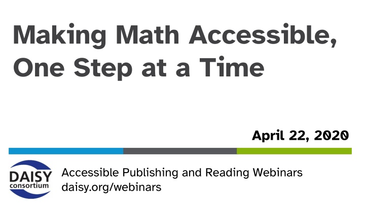 making math accessible one step at a time n.w