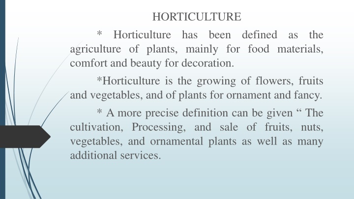 horticulture horticulture agriculture of plants n.w