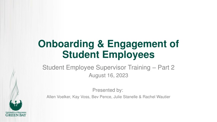 onboarding engagement of student employees n.w