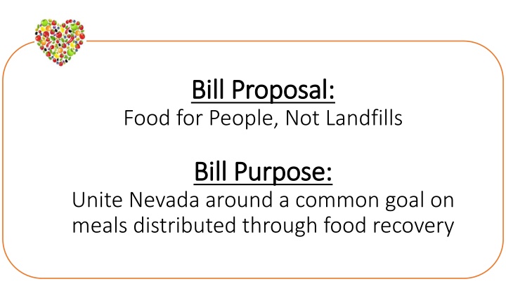 bill proposal bill proposal food for people n.w