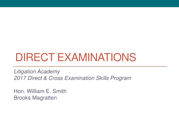 direct examinations n.w