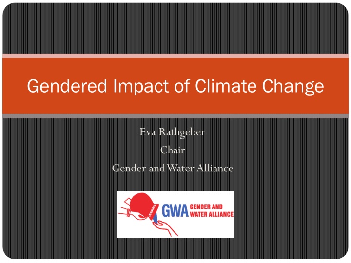 gendered impact of climate change n.w