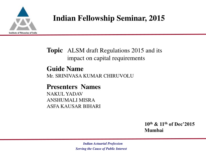 indian fellowship seminar 2015 n.w