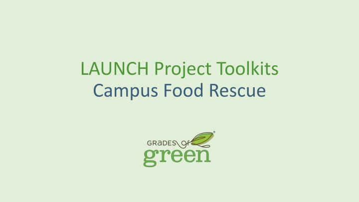 launch project toolkits campus food rescue n.w