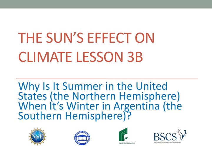 the sun s effect on climate lesson 3b n.w
