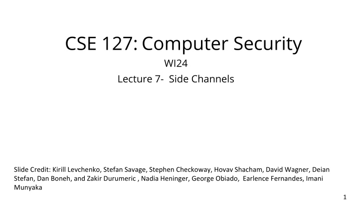 cse 127 computer security wi24 lecture 7 side n.w