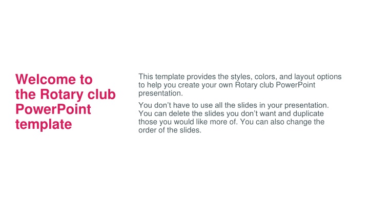welcome to the rotary club powerpoint template n.w