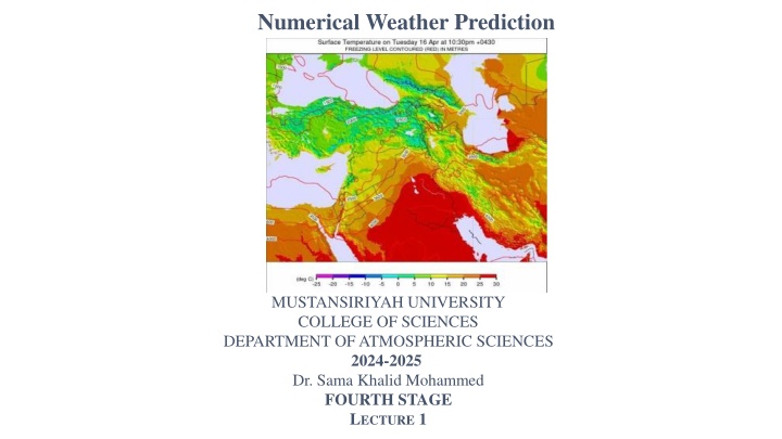 numerical weather prediction n.w