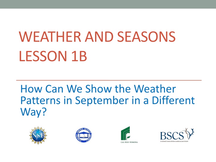 weather and seasons lesson 1b n.w