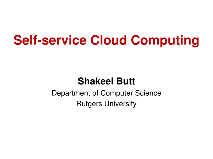 self service cloud computing n.w