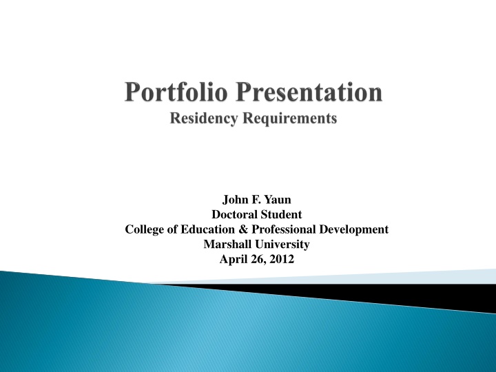 john f yaun doctoral student n.w