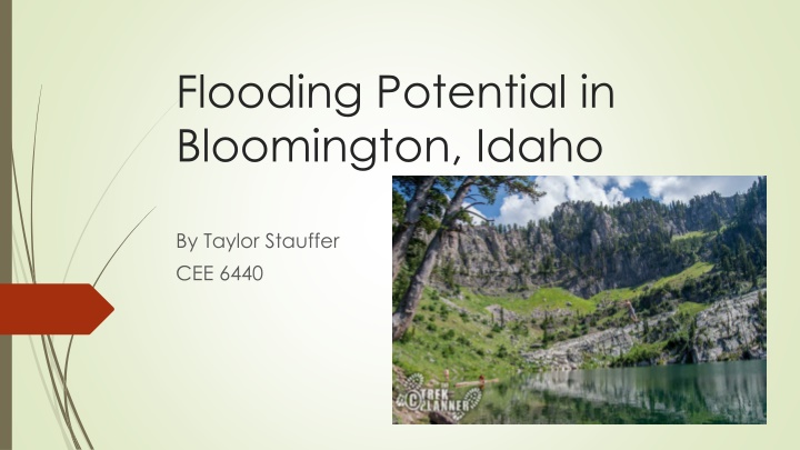 flooding potential in bloomington idaho n.w