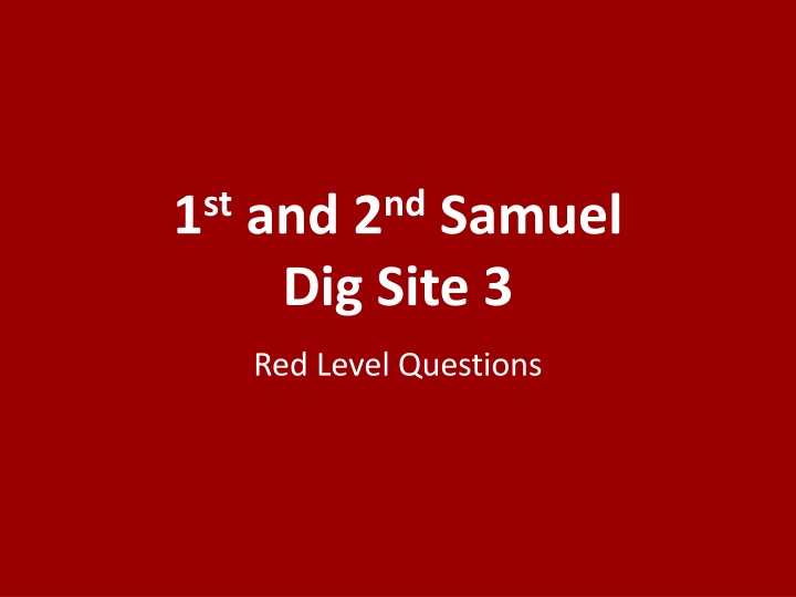1 st and 2 nd samuel dig site 3 n.w