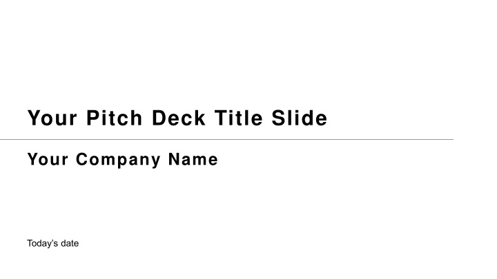your pitch deck title slide n.w