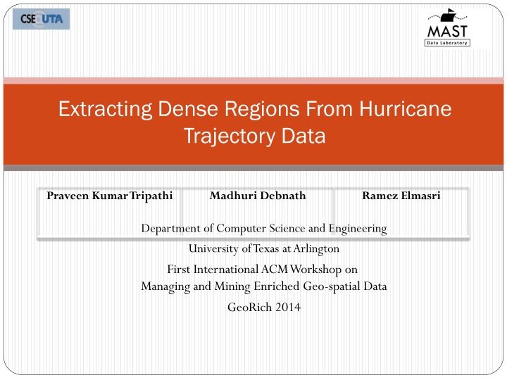 extracting dense regions from hurricane n.w