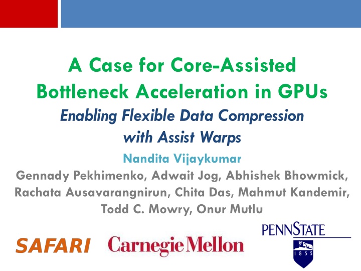 a case for core assisted bottleneck acceleration n.w