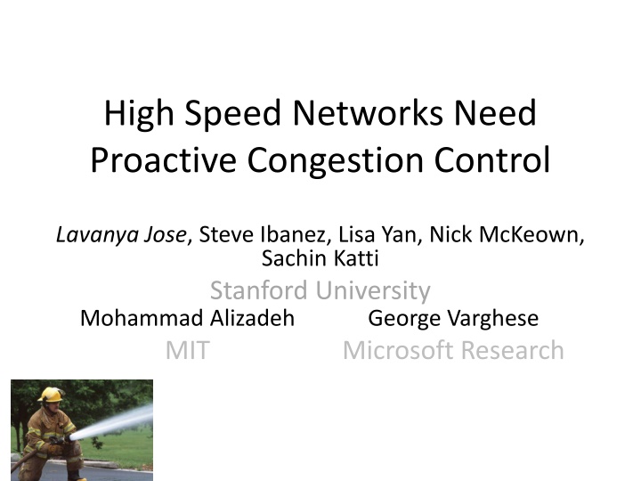 high speed networks need proactive congestion n.w