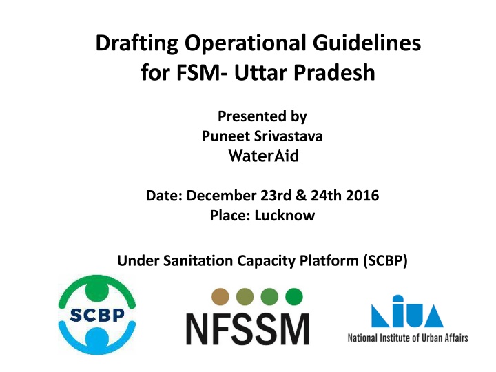 drafting operational guidelines for fsm uttar n.w
